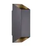 Nordlux Nico Wall Light Aluminium Black Up & Down | IP54 - Suitable for 2x GU10