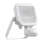 Ledvance LED Floodlight Aluminium White 8W 1100lm 100D - 830 Warm White | IP65 - Motion And Light Sensor - Symmetrical